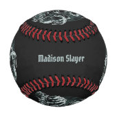 Balle De Baseball Nom et texte personnalisés baseball DEADMONTON (Devant)