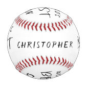 Balle De Baseball Nom personnalisé du meilleur fils du monde (Dos)