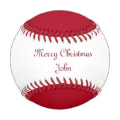Balle De Baseball Nom personnalisé Joyeux Noël Père Noël Reindeer Go (Dos)
