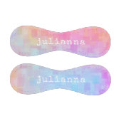 Balle De Baseball Nom personnalisé Pink Pastel Gradient Aquarelle (Panneaux)