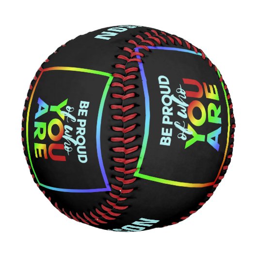 Balle De Baseball Nom personnalisé Pride baseball (Angle)