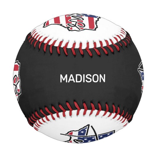 Balle De Baseball Nom personnalisé Texas (Devant)