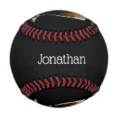 Balle De Baseball Nom personnalisé Verre de bière (Dos)