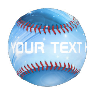 Balle De Baseball Northern Light Stars blue + votre texte et vos idé