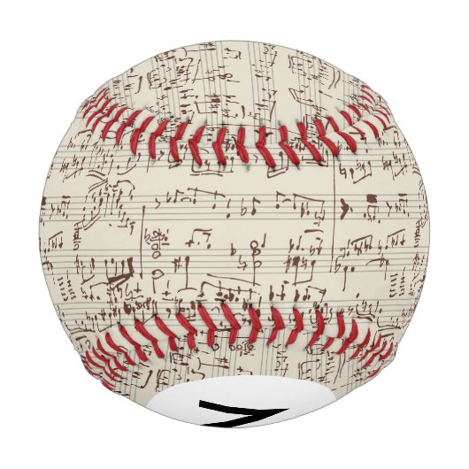 Balle De Baseball Notes musicales (Dos)