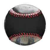 Balle De Baseball Notre papa héros | Collage photo de Best Dad Ever (Dos)