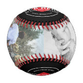 Balle De Baseball Notre papa héros | Collage photo de Best Dad Ever (Devant)