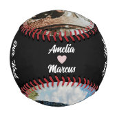 Balle De Baseball Notre première Saint Valentin Ensemble 2 Photos (Dos)