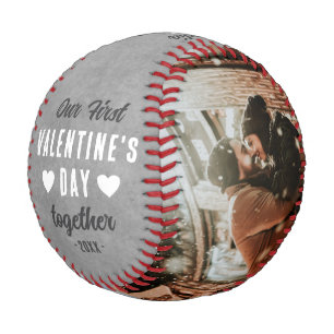 Balle De Baseball Notre première Saint Valentin Ensemble 2 Photos