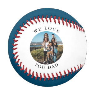 Balle De Baseball Nous t'aimons Papa Cercle Photo