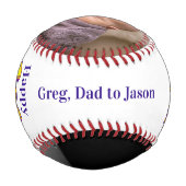 Balle De Baseball Nouveau papa dans les couleurs de pop rétro (Dos)