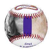 Balle De Baseball Nouveau papa dans les couleurs de pop rétro (Devant)