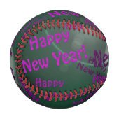Balle De Baseball nouvelle année heureuse (Devant Gauche)