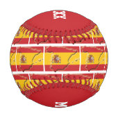 Balle De Baseball NUMÉRO 1 DAD Fête des pères du drapeau espagnol (Dos)