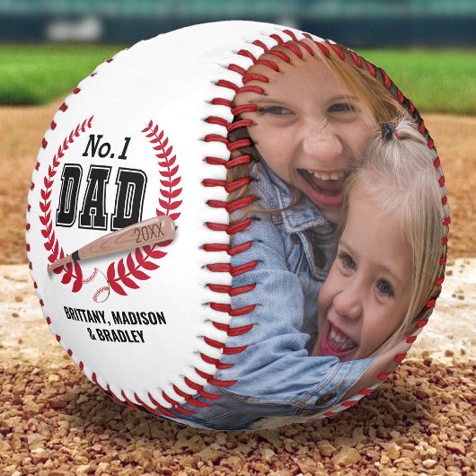 Balle De Baseball Numéro 1 Papa Anniversaire/Fête des pères