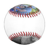 Balle De Baseball Numéro 1 Papa Photo Fête des pères bleu (Dos)