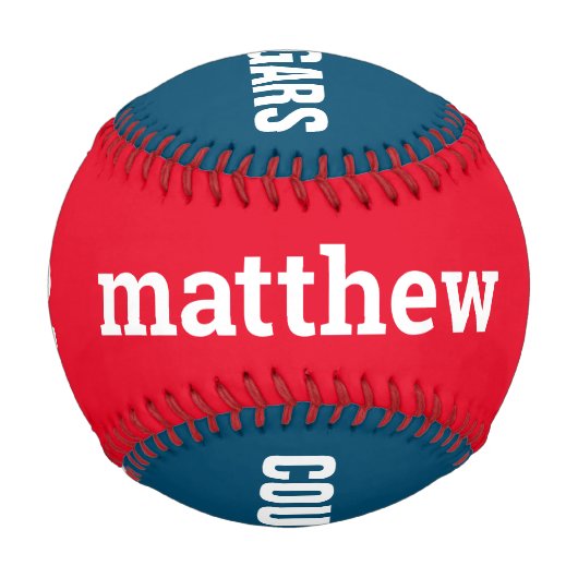 Balle De Baseball Numéro de nom personnalisé et couleurs d'équipe pe (Dos)