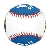 Balle De Baseball Numéro et photo Blue Jersey (Dos)