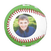 Balle De Baseball Numéro et photo du maillot vert (Devant Gauche)