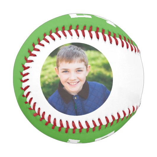 Balle De Baseball Numéro et photo du maillot vert (Devant Gauche)