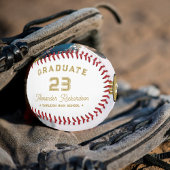 Balle De Baseball Numéro Jersey | Monogramme d'or