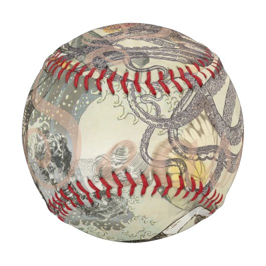 Balle De Baseball Octopus Beach Antique Côte Steampunk (Dos)