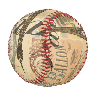 Balle De Baseball Oeuvre colorée Vintage voyage Paris France