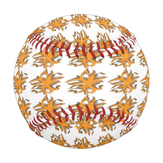 Balle De Baseball Orange jaunâtre, Jaune orangé (Devant)