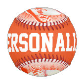 Balle De Baseball Orange | White Retro Baseball Sports (Devant)