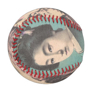 Balle De Baseball Oriental japonais geishas vintage portrait maiko