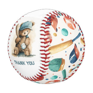 Balle De Baseball Ours en peluche baseball sport faveur de baby show