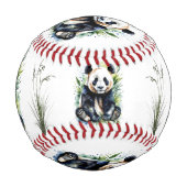 Balle De Baseball Ours panda aquarelle (Dos)