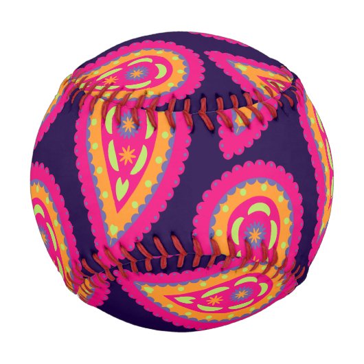 Balle De Baseball Paisley coloré (Devant)