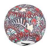 Balle De Baseball Paisley Floral Doodle Motif (Dos)