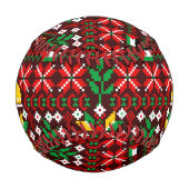 Balle De Baseball Palestine Tatreez Broderie traditionnelle (Dos)