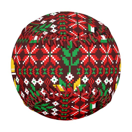 Balle De Baseball Palestine Tatreez Broderie traditionnelle (Devant)