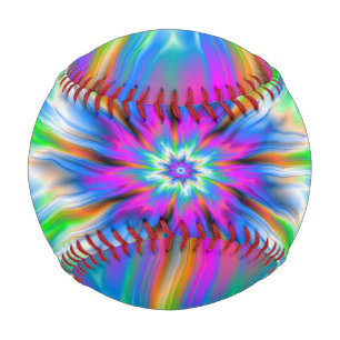 Balle De Baseball Palette éclatante de baseball bleu et rose