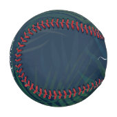 Balle De Baseball Palmiers vert foncé motif feuille (Devant Gauche)