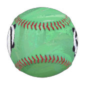Balle De Baseball Panda Bear Heads, Tails on Green Monogram Basball (Devant)