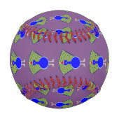 Balle De Baseball Paon de Noël drôle (Dos)