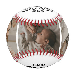 Balle De Baseball Papa a fondé 3 Cadeau photo souvenir pour père