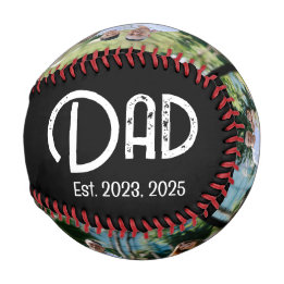 Balle De Baseball Papa a fondé le texte grunge noir 3 Photo