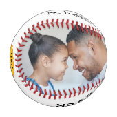 Balle De Baseball Papa cadeaux de fille esthétique comme père (Devant Gauche)