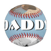 Balle De Baseball Papa Dusty Bleu Père`s Jour 3 Photo Collage (Dos)