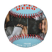 Balle De Baseball Papa mon Superhero Père jour 2 Photo Baseball (Devant)