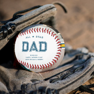 Balle De Baseball Papa Toutes Étoiles Photo Bonne Fête des Pères