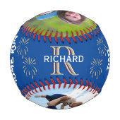 Balle De Baseball Papa Tu es notre maison Run 2 Photos Date (Dos)