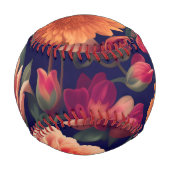 Balle De Baseball Papier peint à motifs floraux (Dos)