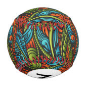 Balle De Baseball Papier peint ethnique Abstrait monogramme (Dos)