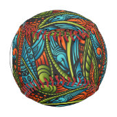 Balle De Baseball Papier peint ethnique Abstrait monogramme (Devant)